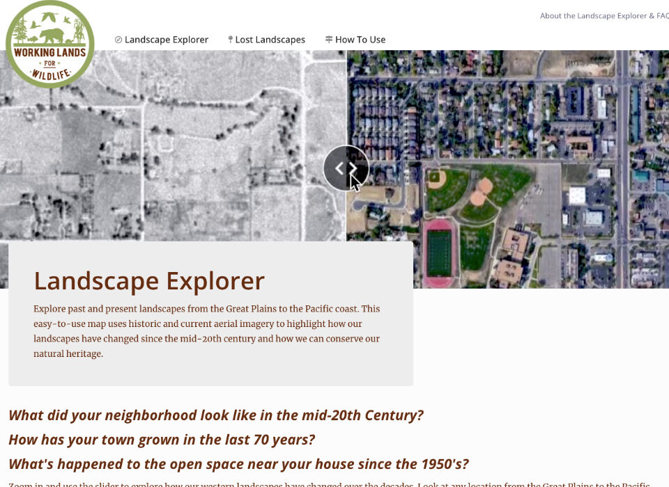 Thumbnail of the Landscape Explorer homepage